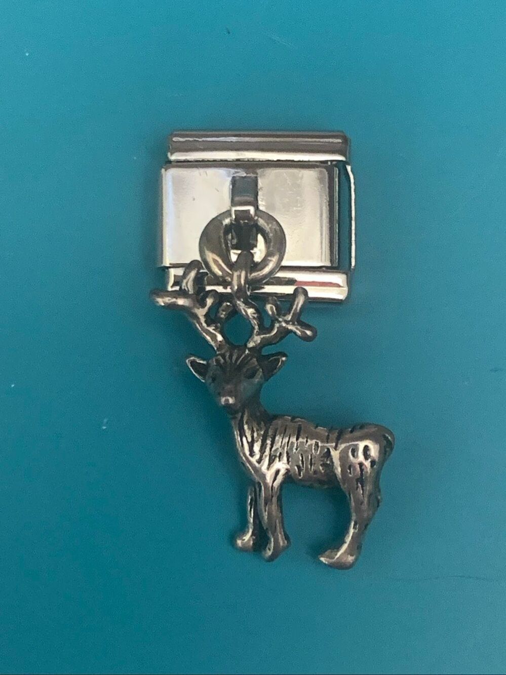 .925 Italian Charm Deer Sterling Silver Jewelry Charm